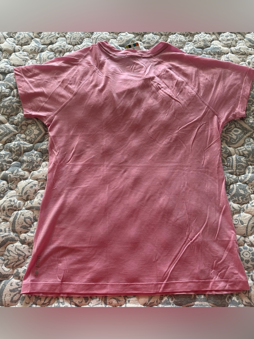 NWT Smartwool Women's Light Pink Thin Short-Sleeve Run Tee - Breathable, size M
